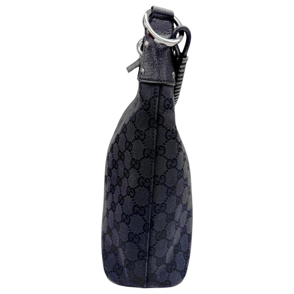 GUCCI Authentic Black Canvas Shoulder Bag - Picture 4 of 13